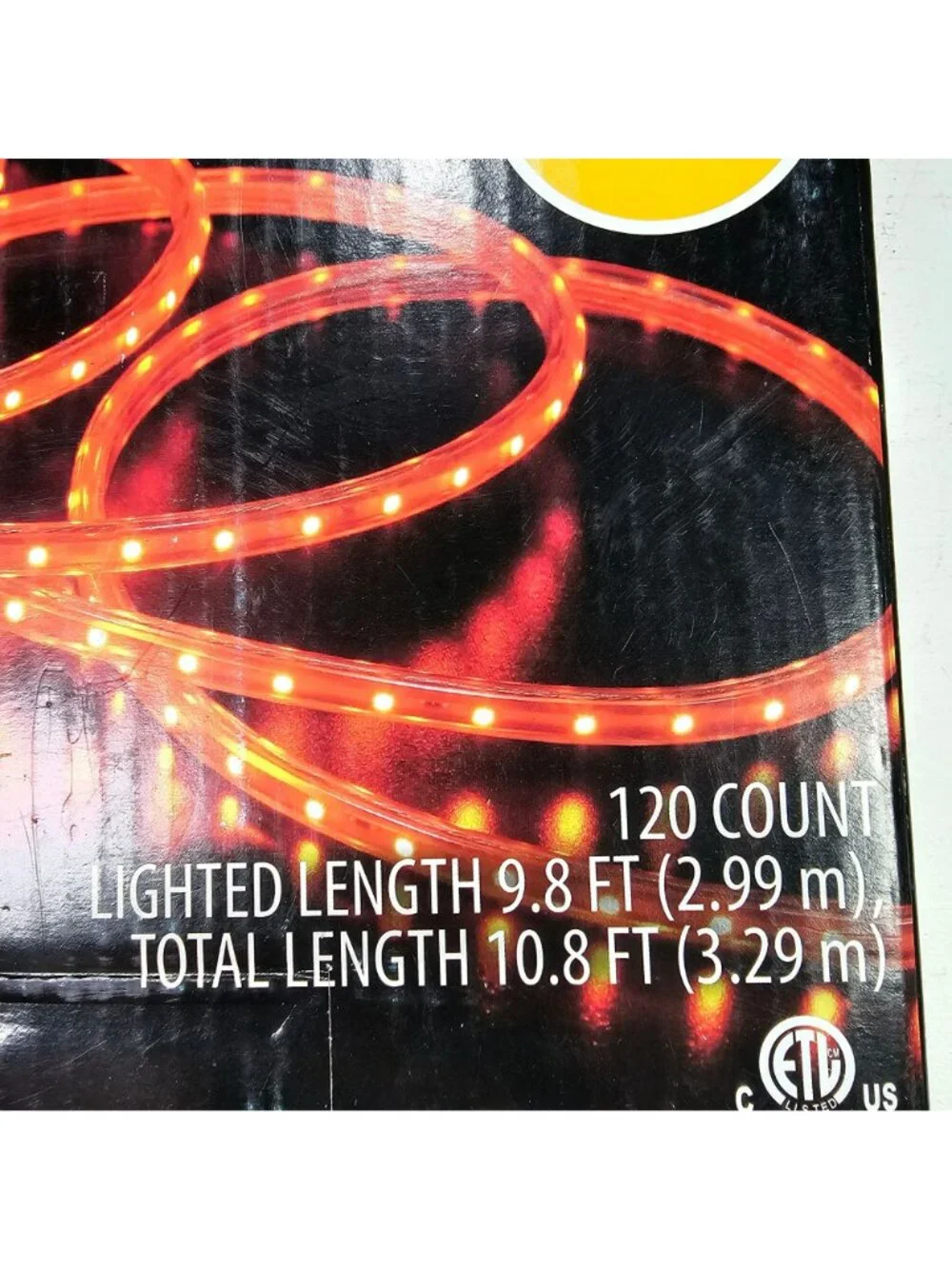 Orange LED Tape Light 120 Count 9.8ft Indoor/Outdoor Flexible Strip